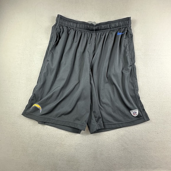 Los Angeles Chargers Shorts Mens Large Gray Nike Training Dri-Fit Gym NFL - Picture 1 of 14